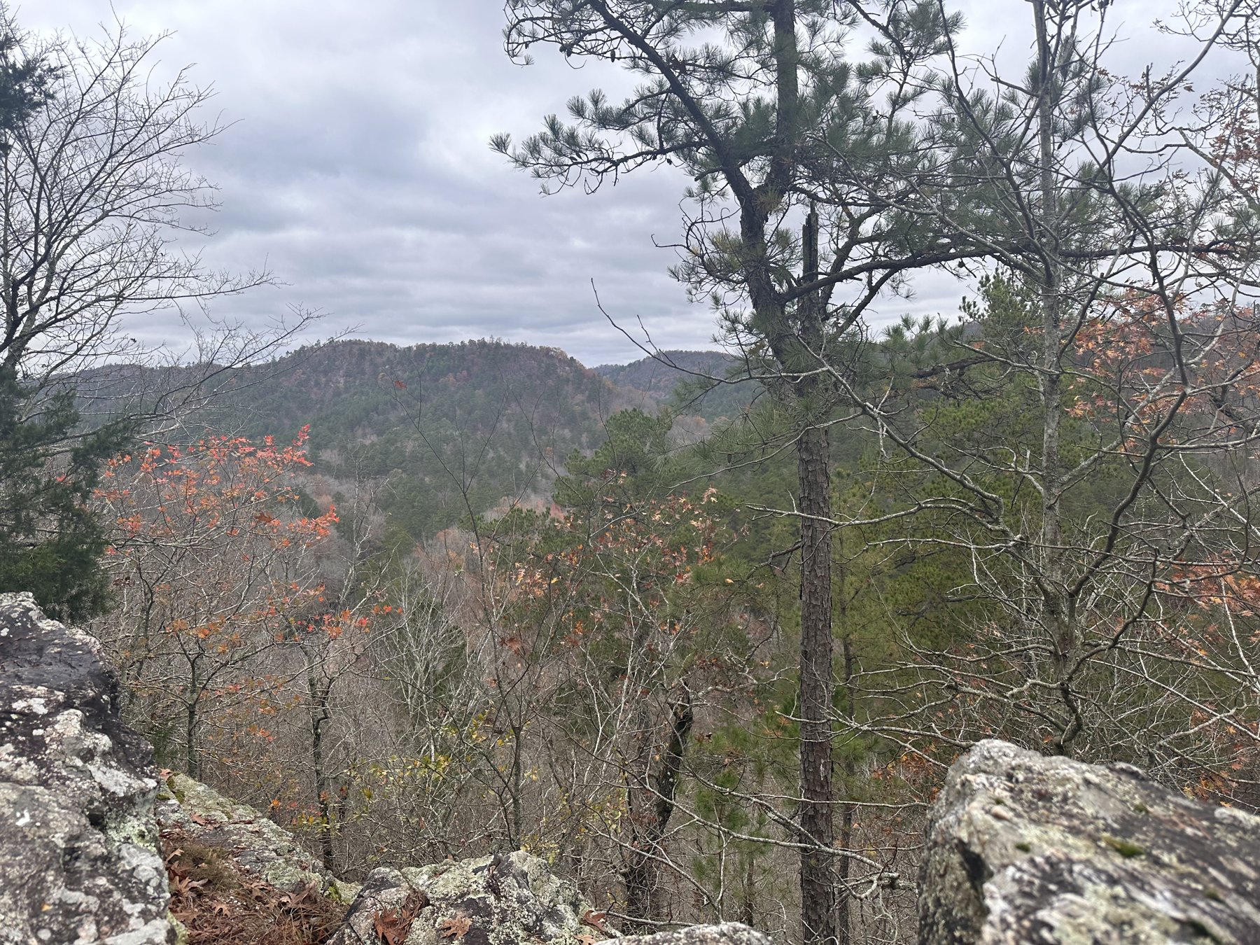 Eagle Rock ridge overlook Ridge overlook with a lone boulder in the Ouachita National Forest
